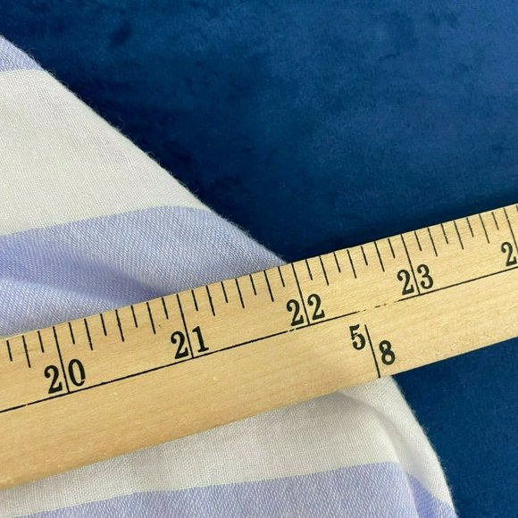 Lulu's Blue and White Striped Off-Shoulder Midi Dress - Picture 9 of 10